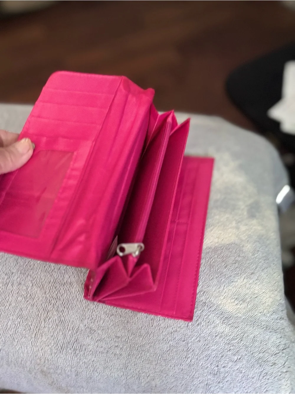 Women’s Quilted Pink Stripe Wallet